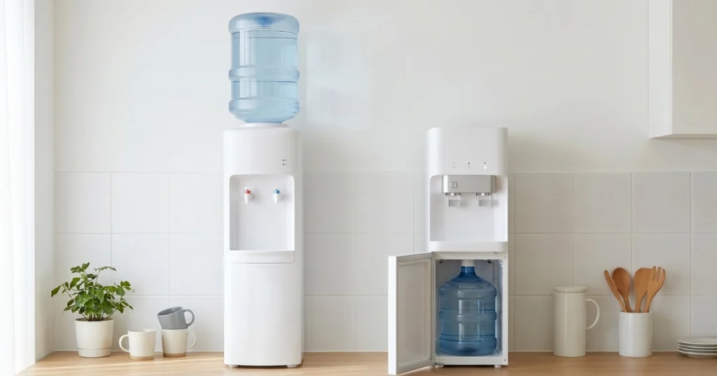 「ウォーターサーバーは下置きが正解？上置きとの比較で分かったボトル交換のリアル」を紹介するバナー画像