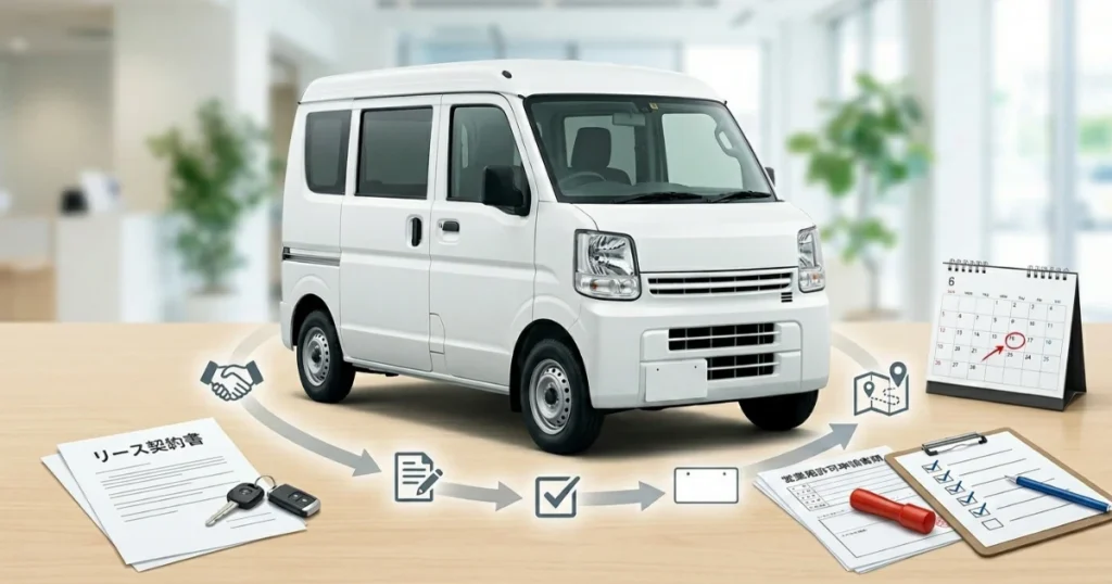 「リース車でも黒ナンバーは取れる？軽貨物リースの始め方と申請手順5ステップ」を紹介するバナー画像