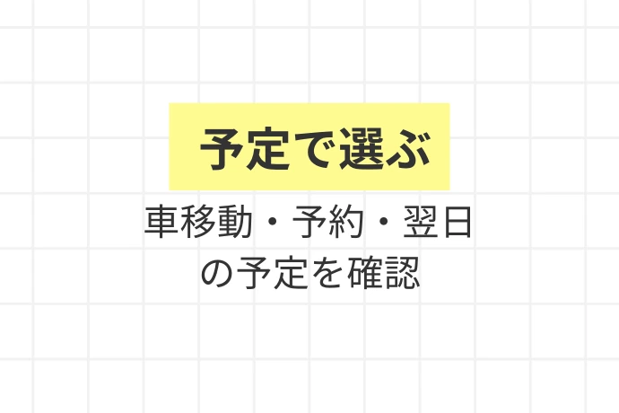 上質な焼肉をリーズナブルに「焼肉酒場 ともさんかく」「ご褒美グルメは予定で選ぶ、車移動・予約・翌日の予定を確認」を解説した図解