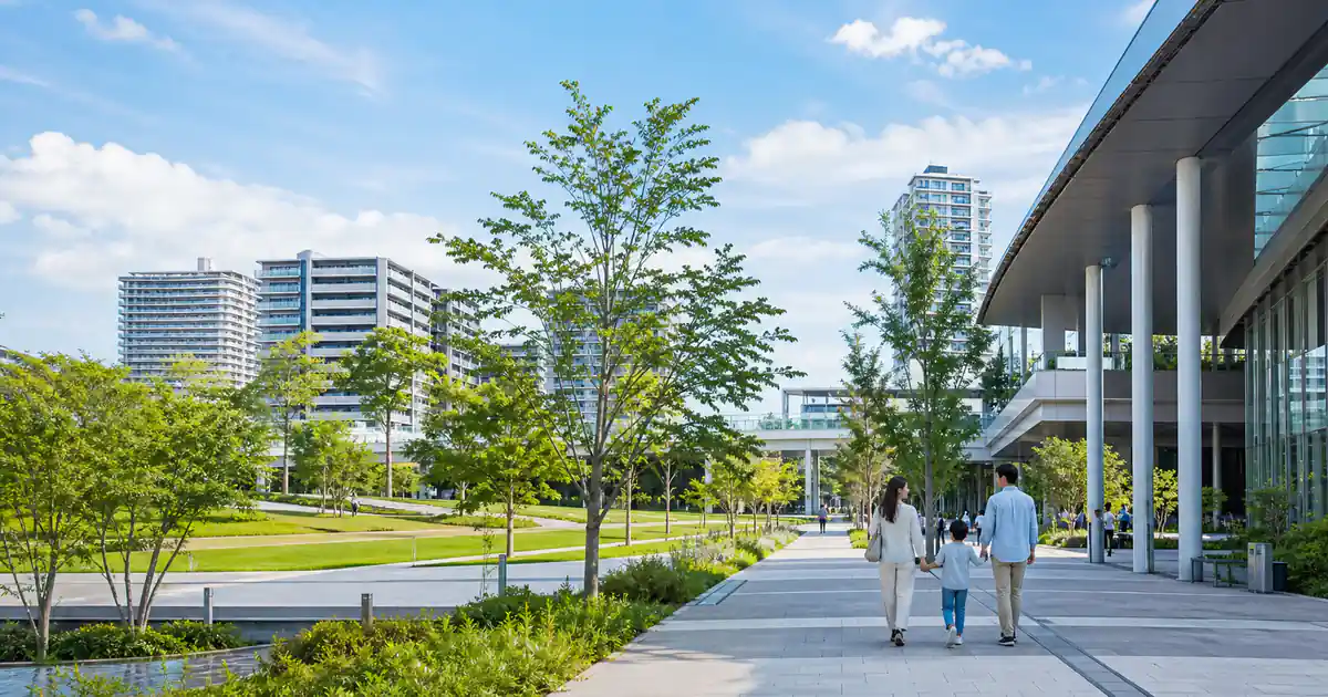 柏の葉キャンパスの住みやすさを徹底解説！スマートシティの先進インフラ・教育・商業施設のリアルをイメージしたアイキャッチ