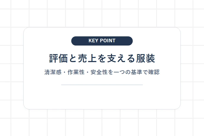 服装・身だしなみが軽貨物ドライバーの評価と売上に直結する理由「評価と売上を支える服装、清潔感・作業性・安全性を一つの基準で確認」を解説した図解