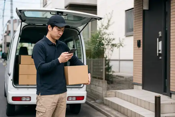 個建（個数出来高型）の特徴｜メリット・注意点・向いているケースを確認する配送ドライバーの自然な仕事風景