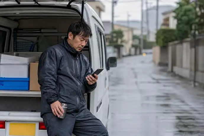 軽貨物ドライバーに向いている人・向いていない人の特徴を確認する配送ドライバーの自然な仕事風景