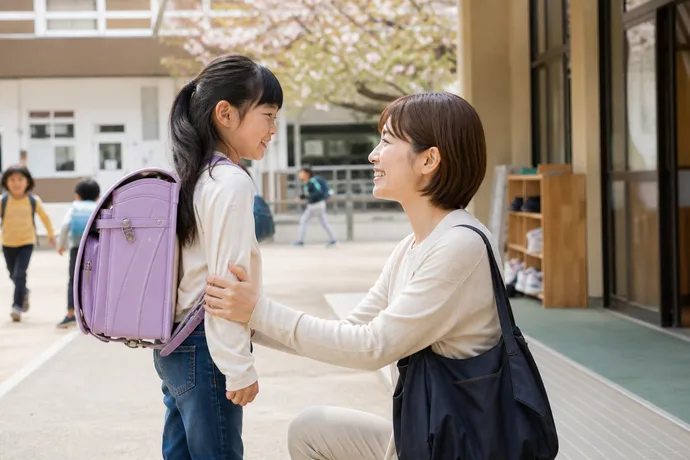 小学校から放課後児童クラブや学校内の居場所へ向かう子どもの放課後の場面を伝えるシーン画像
