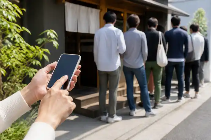 松戸ラーメン巡りを快適に楽しむ並び方マナーと駐車場情報の内容を確認する場面を伝えるイメージ画像