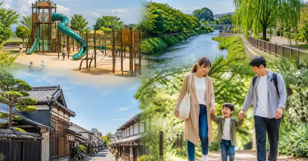【目的別】流山市のおすすめ公園＆お出かけスポット6選！駐車場・遊具・散策コースを解説をイメージしたアイキャッチ