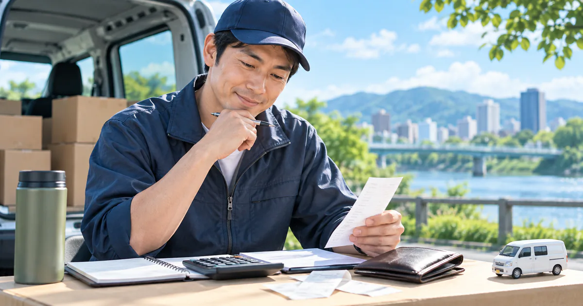 デリバリープロバイダの報酬・手取りはいくら？給与体系とリアルな経費計算をイメージしたアイキャッチ