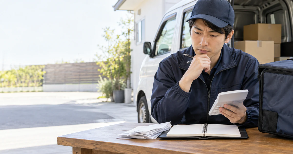アマゾンフレックスとデリプロはどっちが稼げる？専業・副業別の収入シミュレーションをイメージしたアイキャッチ