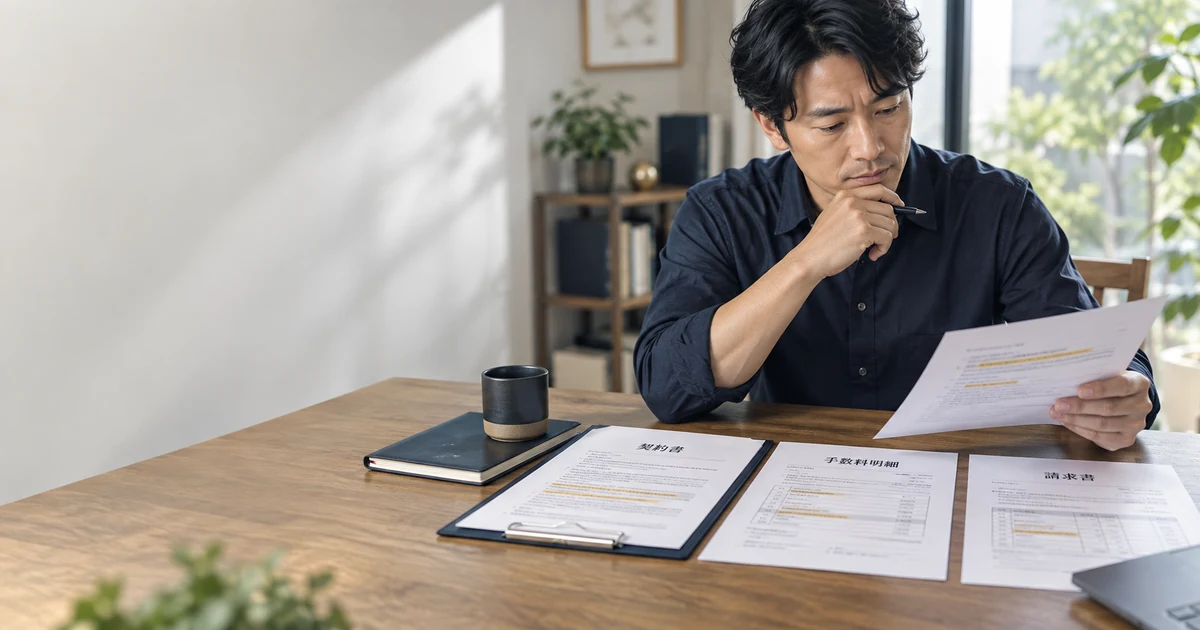 ファクタリング契約書の確認ポイント|買戻し・償還請求・費用条項の見方をイメージしたアイキャッチ