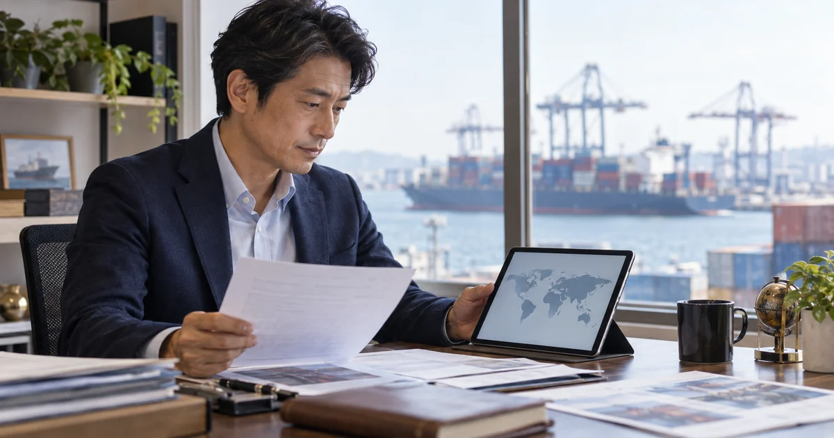 輸出債権の国際ファクタリングとは？輸出・輸入の2ファクター方式と利用条件をイメージしたアイキャッチ