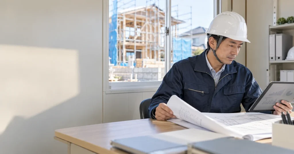 民間建設工事の工事代金ファクタリング｜出来高・検収・留保金の確認ポイントをイメージしたアイキャッチ