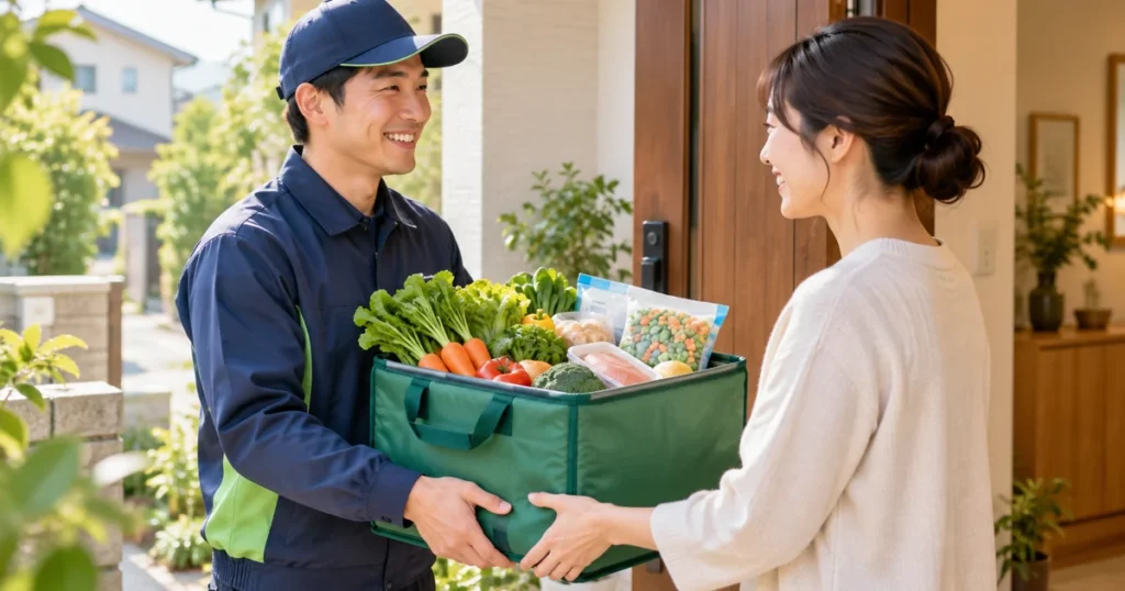 Green Beansの受け取り方は？置き配・不在時の対応やオートロックマンションの注意点をイメージしたアイキャッチ