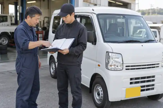 軽貨物の代車手配の修理中に仕事を止めないための代車選択肢を確認している場面