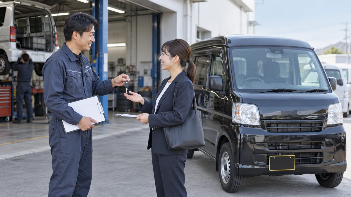 軽貨物車両が故障・事故修理になった時の代車手配!黒ナンバー代車・レンタカー特約の適用条件をイメージしたアイキャッチ