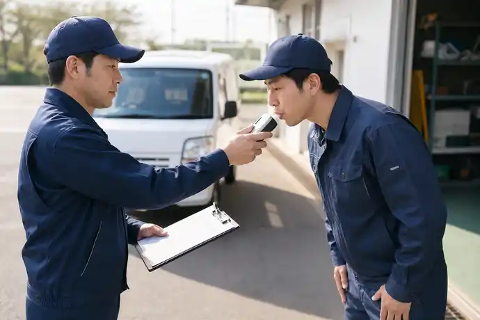 過労運転・居眠り事故を防ぐ運行計画と体調管理の現場で確認すべきポイントを伝える場面