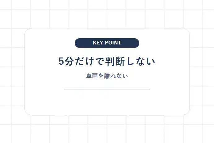 「5分以内の荷物の積卸し」はどこまで認められるか「5分だけで判断しない、車両を離れない」を解説した図解