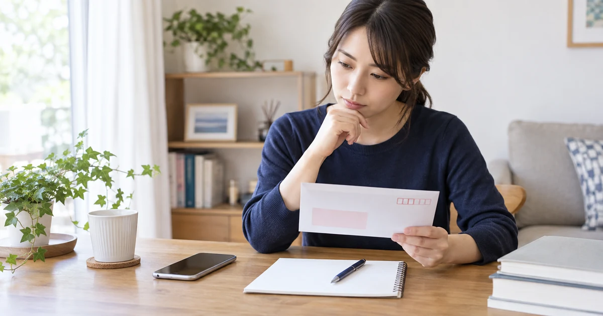 郵便物の宛名不完全・バーコード読取不可時の調査と返送をイメージしたアイキャッチ