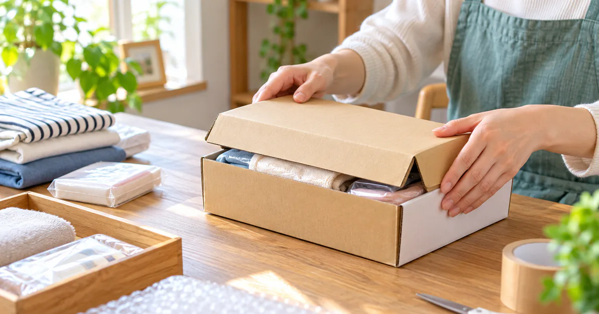 宅急便コンパクトの箱が閉まらない・膨らむ時の対処法!テープ補強と引受区分の境界線をイメージしたアイキャッチ