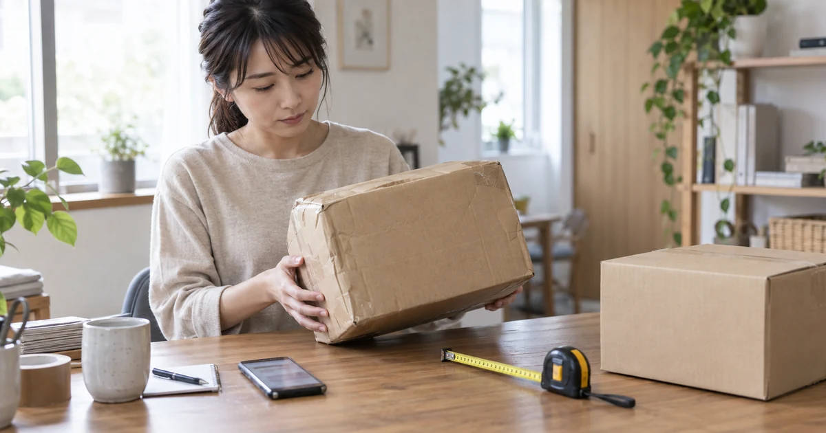 ゆうパケットポストがサイズ・重量超過で返送された時の確認と再送手順をイメージしたアイキャッチ