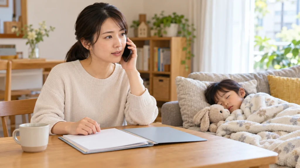 柏市の病児・病後児保育｜事前登録・医師連絡票・利用予約の手順をイメージしたアイキャッチ