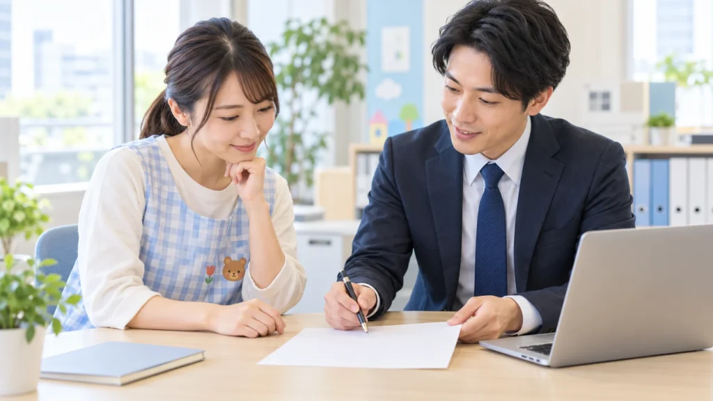 柏市の保育園用就労証明書｜様式の入手・記入確認・提出時の注意点をイメージしたアイキャッチ