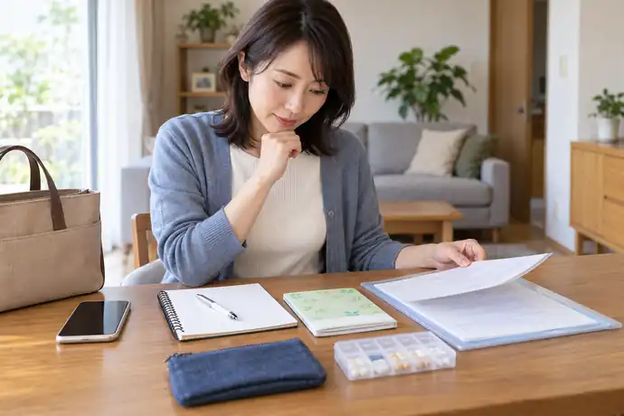 柏市内の医療機関を訪れる前に、脳神経内科の外来案内と受診準備を確認する人