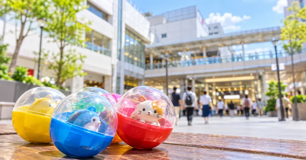 柏駅周辺のカプセルトイ設置場所｜ガチャガチャを探せる施設と売場案内をイメージしたアイキャッチ