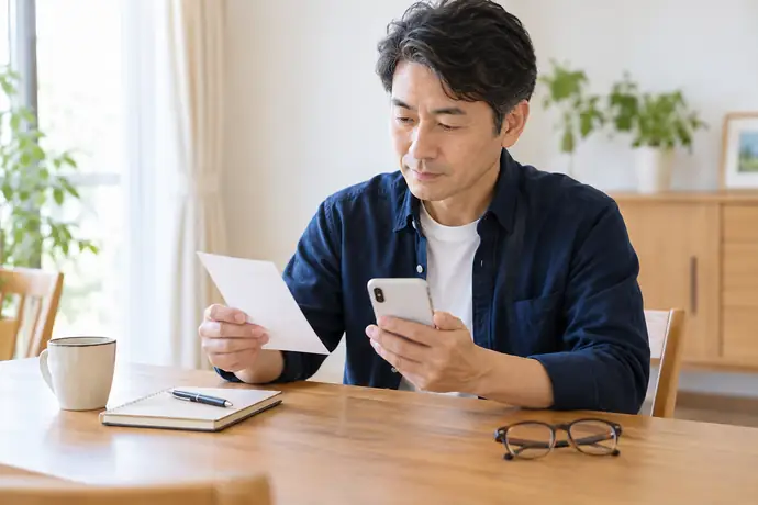 柏市内の医療機関で公式の泌尿器科外来案内を確認して受診準備をする人