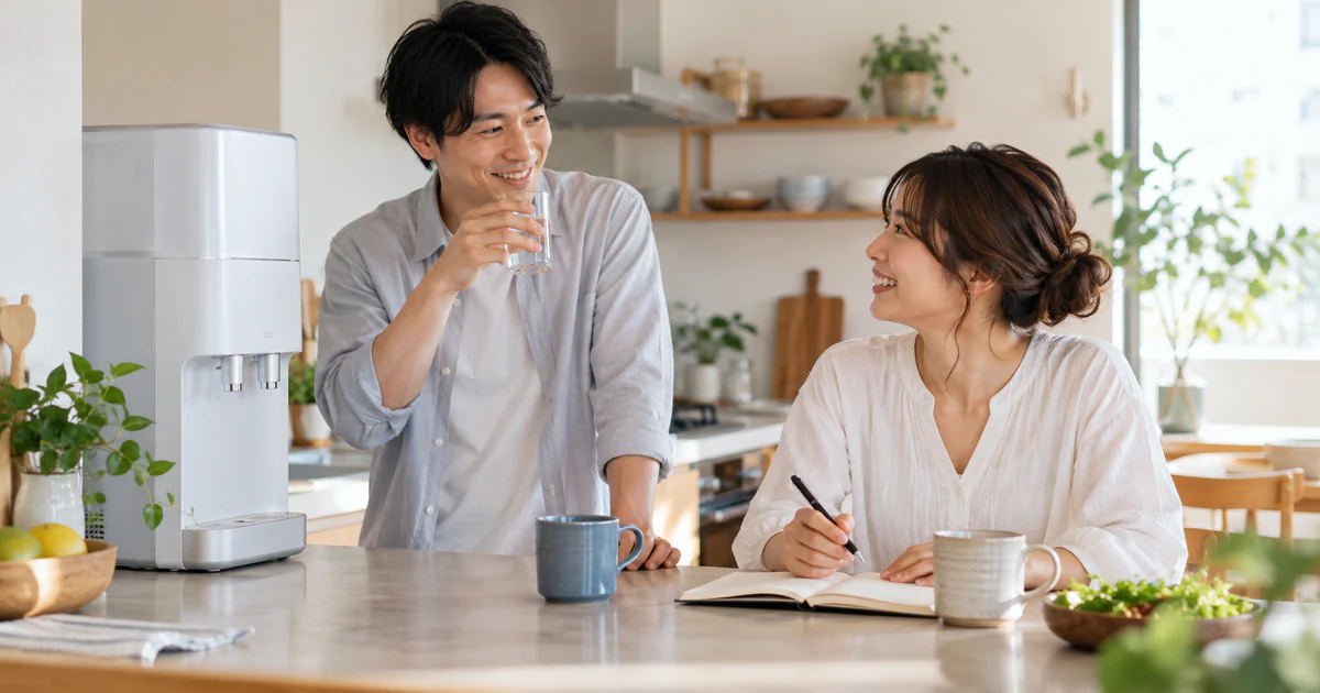 2人暮らしのウォーターサーバー使用量!平日・休日の差を試算する方法の内容を伝えるアイキャッチ画像